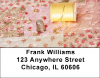Pink Rose Quilt Address Labels | LBQBA-15