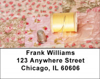 Pink Rose Quilt Address Labels | LBQBA-15
