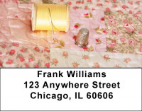Pink Rose Quilt Address Labels | LBQBA-15