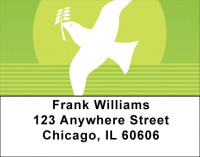 Doves With Olive Branch Address Labels | LBQBA-34
