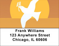 Doves With Olive Branch Address Labels | LBQBA-34