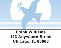 Doves With Olive Branch Address Labels | LBQBA-34