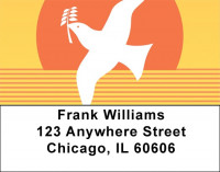 Doves With Olive Branch Address Labels | LBQBA-34