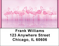 Perky Pink Flamingo Address Labels | LBQBA-39