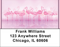Perky Pink Flamingo Address Labels | LBQBA-39