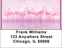 Perky Pink Flamingo Address Labels | LBQBA-39