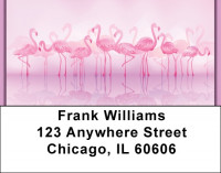 Perky Pink Flamingo Address Labels | LBQBA-39