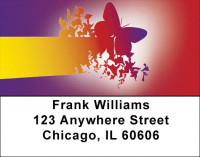 Winged Silhouette Address Labels | LBQBA-78