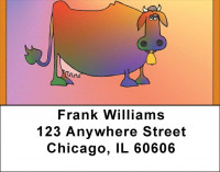 Moo Rainbows Address Labels | LBQBB-15