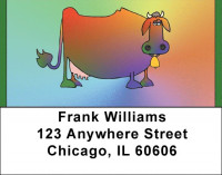Moo Rainbows Address Labels | LBQBB-15