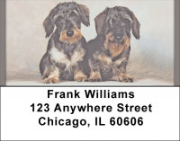 Longhaired Dachshunds Address Labels | LBQBB-48