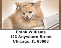 Smart Pomeranian Pooch Address Labels | LBQBB-84