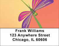 Flying Dragonfly Art Address Labels | LBQBC-12