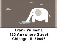 Lucky White Elephants Address Labels | LBQBC-19