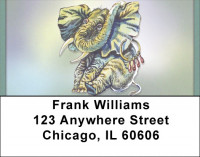 Playful Elephants Address Labels | LBQBC-20