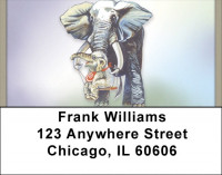 Playful Elephants Address Labels | LBQBC-20