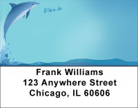 Dolphin Dive In Address Labels | LBQBC-31