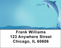 Dolphin Dive In Address Labels | LBQBC-31