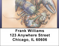 Lobster And Crab Address Labels | LBQBC-38