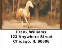 Horses In Fall Address Labels | LBQBC-67