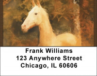 Horses In Fall Address Labels | LBQBC-67