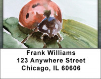Ladybug In Watercolor Address Labels | LBQBC-88