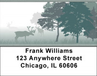 Moose In Misty Morning Address Labels | LBQBD-07