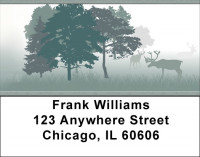 Moose In Misty Morning Address Labels | LBQBD-07