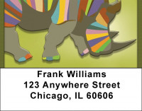Rainbow Rhinos Address Labels | LBQBD-17