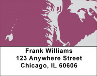 Hot Pink Safari Address Labels | LBQBD-20