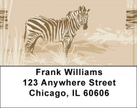 African Zebra Address Labels | LBQBD-43