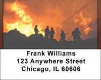 Heroic Firefighters Address Labels | LBQBD-75