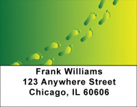 Green Footprints Address Labels | LBQBE-19