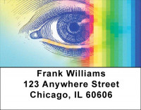 Rainbow Eyes Address Labels | LBQBE-24
