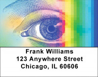 Rainbow Eyes Address Labels | LBQBE-24