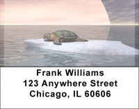 Sea Turles With Global Warming Address Labels | LBQBE-26