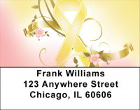 Yellow Ribbons Address Labels | LBQBE-56
