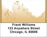 Golden Music Address Labels | LBQBE-77