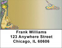 Mardi Gras Blues Address Labels | LBQBE-87