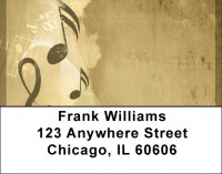Golden Notes Address Labels | LBQBE-93