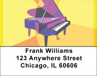 Pop 'Art Grand Piano Address Labels | LBQBE-96