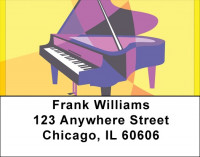 Pop 'Art Grand Piano Address Labels | LBQBE-96