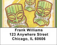 Tiki Masks Address Labels | LBQBF-24