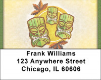 Tiki Masks Address Labels | LBQBF-24