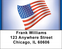 American Flag Address Labels | LBQBF-35