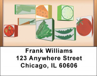 Framed Vegetables Address Labels | LBQBH-43