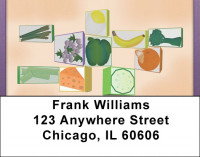 Framed Vegetables Address Labels | LBQBH-43