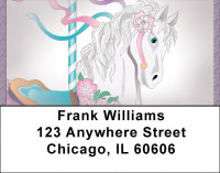 Carousels And Unicorns Address Labels | LBQBH-65
