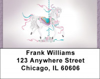 Carousels And Unicorns Address Labels | LBQBH-65