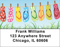 Designer Flip Flops Address Labels | LBQBH-68
